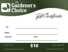 Load image into Gallery viewer, The Gardener&#39;s Choice Belleville Gift Cards

