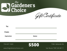 Load image into Gallery viewer, The Gardener&#39;s Choice Belleville Gift Cards
