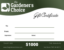 Load image into Gallery viewer, The Gardener&#39;s Choice Belleville Gift Cards
